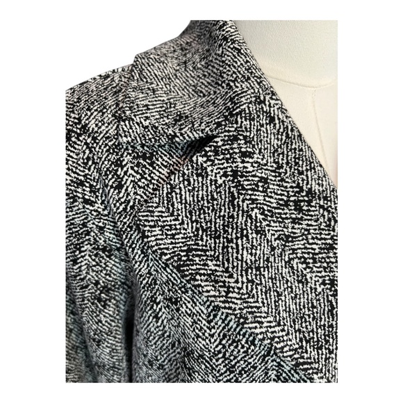 🆕 ⚪️ NWOT CABI Agent Grayscale Herringbone Double Breasted Statement Jacket | S - Picture 4 of 12